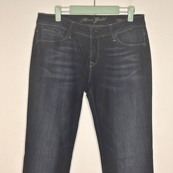 Mavi Gold Kerry Mid-Rise Straight Leg Jeans Womens 30/34 Dark Blue Denim Classic - Picture 6 of 12